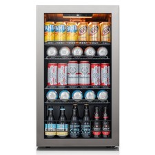 Ca'Lefort Beverage Refrigerator 3.35 Cu.ft Hold 140 Cans Mini Fridge Home/Bar
