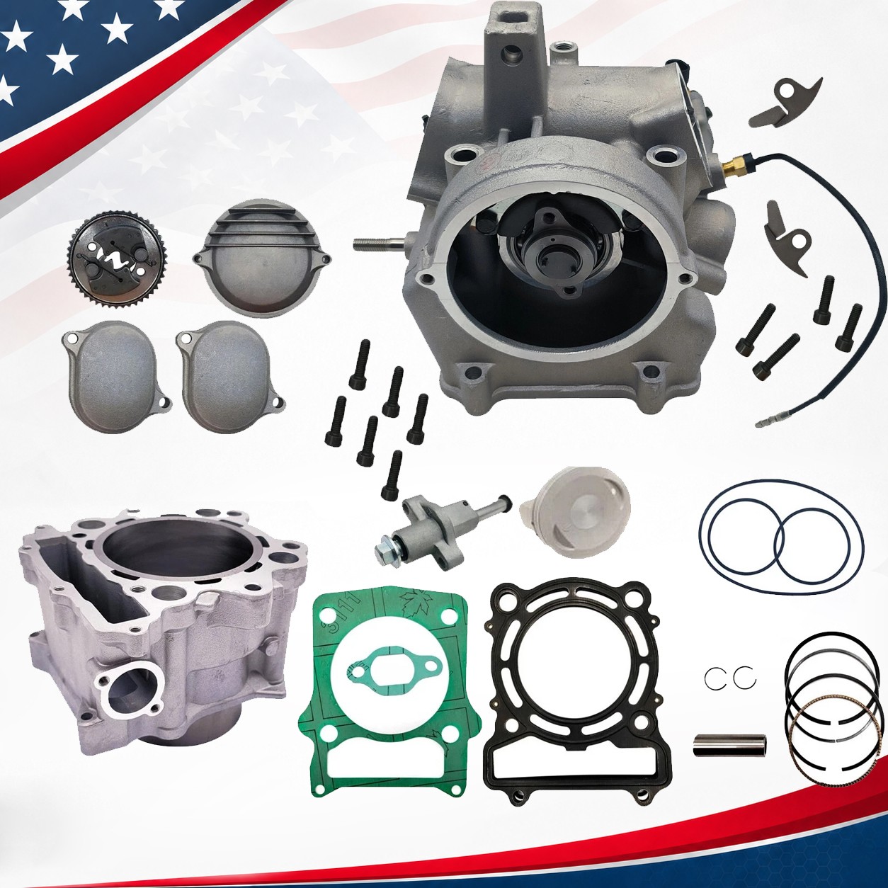 Cylinder Head Cylinder Engine Kit For HISUN 500  EFI/Carb UTV Massimo Bennche