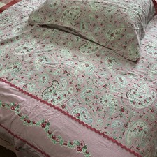 Sheridan Single Quilt Cover & Pillow Case Paisley Like Kidston IKEA Rosali Pink