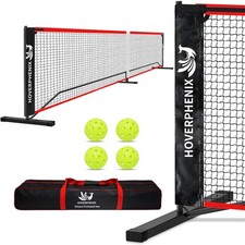 Portable Pickleball Net for Driveway, 22FT Regulation Size Pickle Net with 4 ...