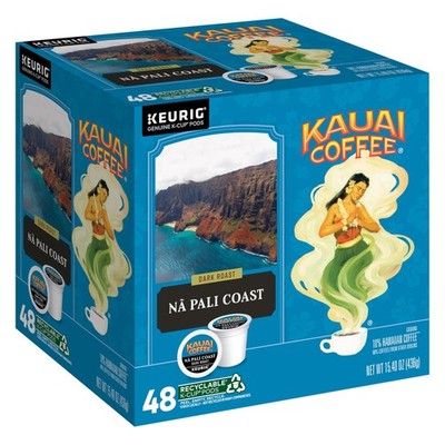 K-Cup Pods for Keurig Brewers   Arabica Coffee, 10% Hawaiian   Dark Roast, Nu...
