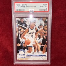 1993 Hoops Anfernee Hardaway PSA NM-MT 8 Card #380