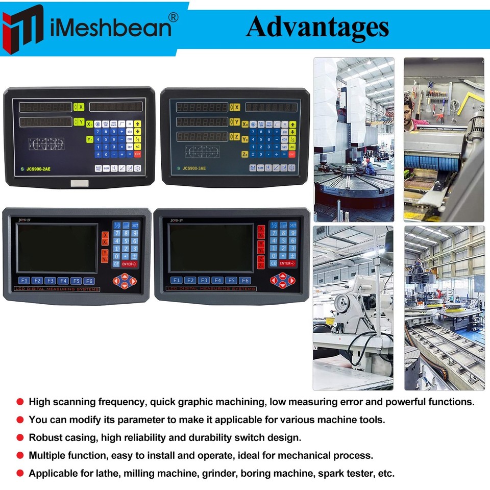 Snapklik.co : Digital Readout 2 Axis 3 Axis DRO Display Linear Scale