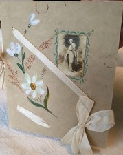 Antique French Lace Needlepoint Catholic Scapular On Card