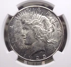 1925 "S" Peace SILVER Dollar $1 NGC MS62 CAC #021 Unc Uncirculated ECC&C, Inc.