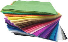 42Pcs1.4Mm Thick Soft Felt Fabric Sheet Assorted Color Felt Pack DIY Craft Se...