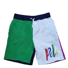 Polo Ralph Lauren Boys Shorts Medium 10 12 Color Block Fleece Multicolor Gym Top