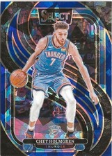 2024-25 Panini Select Chet Holmgren Concourse Silver Prizm SP Thunder
