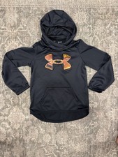 Under Armour Youth Medium Hoodie Sweatshirt EUC Black Colorful