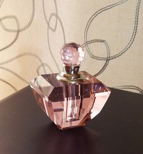 Art Deco Stil Kristall Parfüm Flakon mit Kristalldeckel u.  Applikator