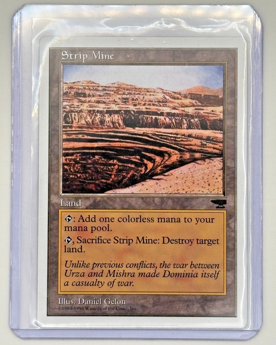 MTG Strip Mine - Anthologies 1998 - White Border - Rare Land - Daniel Gelon - LP
