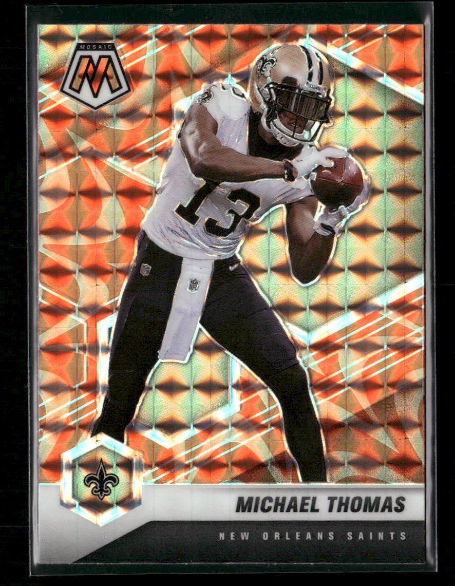 Michael Thomas 2021 Panini Mosaic Prizm Reactive Orange #145 New Orleans Saints