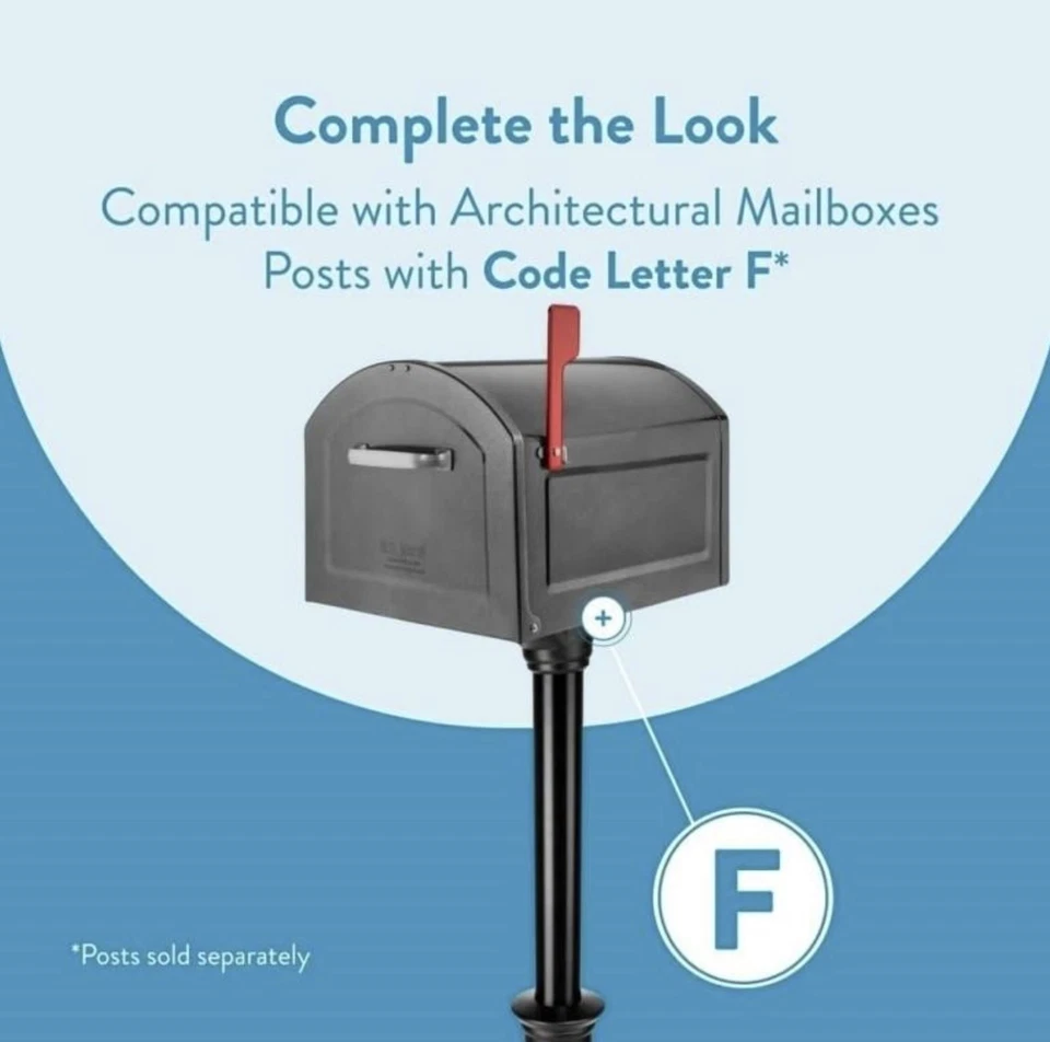 Centennial Mailbox 950020P-10 Extra Grande Peltre Acero Poste Montaje Duradero Foto 3 de 4