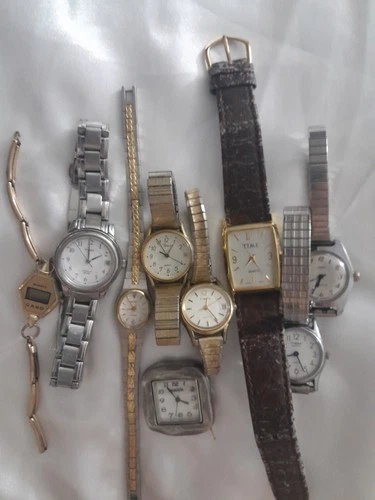 Lot of 9 vintage watches,   UNTESTED, Estate Find