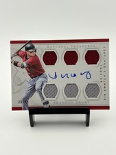 2016 Panini National Treasures Six Swatch Signatures Brandon Drury /49