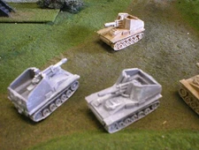 15mm WWII German Wespe 105mm SPG platoon (5 vehicles).