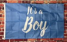 Gender Reveal Party Flag FREE USA SHIP It s A Boy Family Kids Pregnancy 3x5