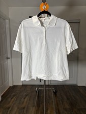 Uniqlo Womans White Polo Shirt
