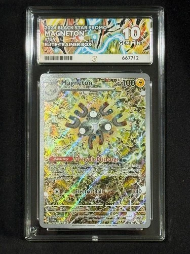 Pokemon Magneton 159 ETB Promo Ace 10 Gem Mint Black Star  Promo