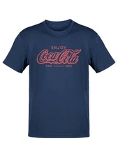 Officially Licensed Coca-Cola Classic Trademark Script Logo Men's T-shirt