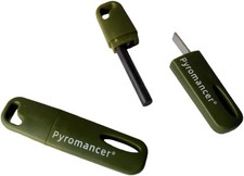 2Packs Ferro Rod Fire Starter for Camping, Ferrocerium Flint and Striker Green 