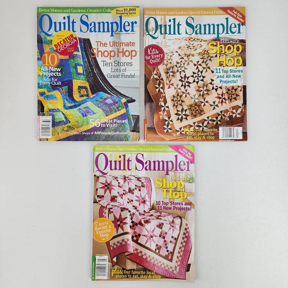 Lot 6 Better Homes Gardens BHG Quilt Sampler, Quilting Ideas Magazines Patterns - Image 3 of 4