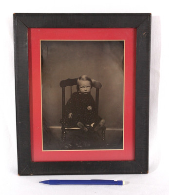 Antique Frames Tintype Photograph, Whole Plate, 11.5'' x 9.5'', Small Child