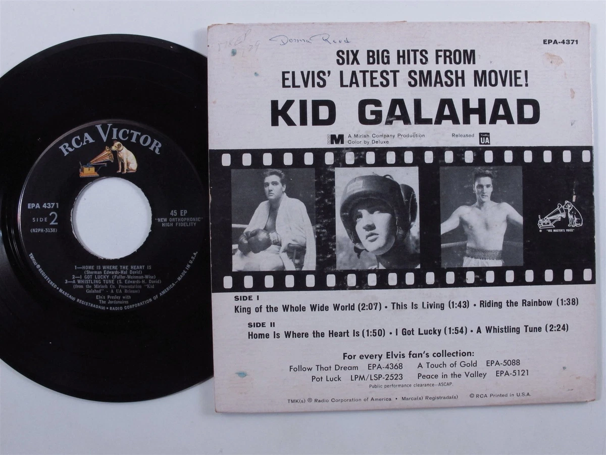 Rock & Roll OST 45 ELVIS PRESLEY Kid Galahad RCA VICTOR VG+ 6-song ep w