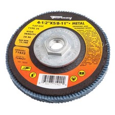 Forney 71921 Zirconia Aluminum 60-Grit 4.5 Dia. in. Grinding Wheel 5/8-11 Arbor