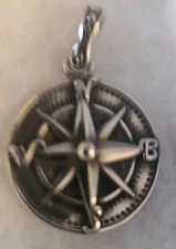 AAB Style Jewelry,  SS  Compass Pendant  10% OFF!!   HOLIDAY SALE!!   