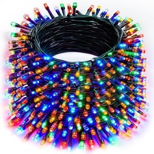 Outdoor 328 FT Waterproof LED Christmas String Lights with Timer, Multi-Colored