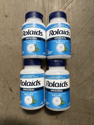 Rolaids Original Strength Antacid, 96 Chewable Tablets, Mint Flavor, pack of 4