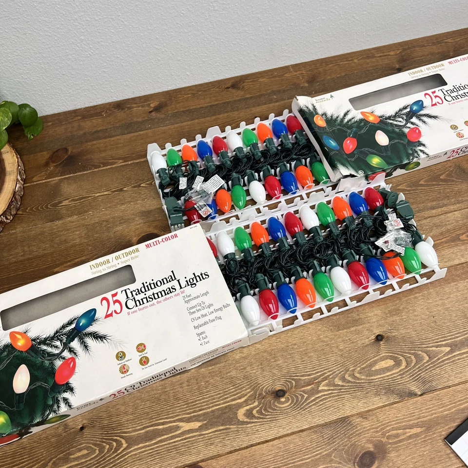 Home Accents 25 Multicolor Christmas String Light Set Lot 2 TESTED - Image 3 of 4