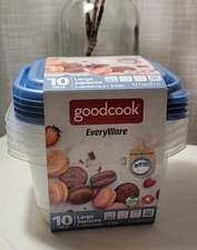 GoodCook EveryWare 5 Large 5.2 (1.2L) Cup Square Food Storage Set