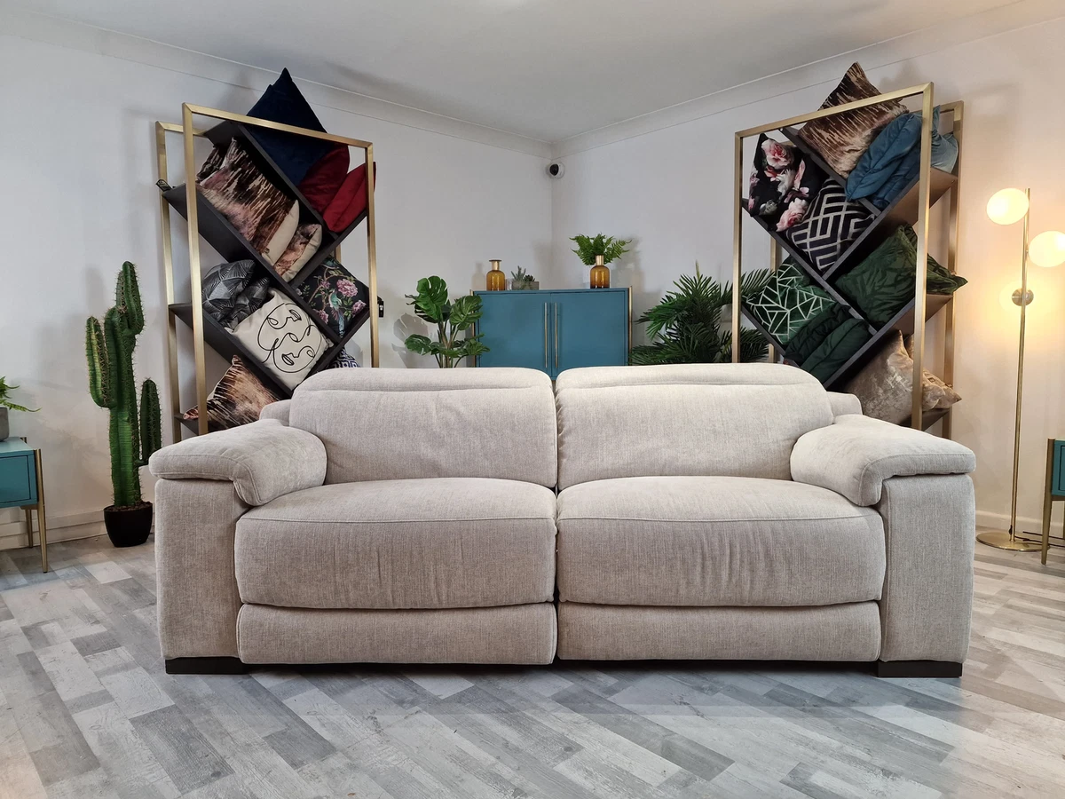 Laurence 3 Seat Fabric Pwr Rec Sofa Meo Oatmeal