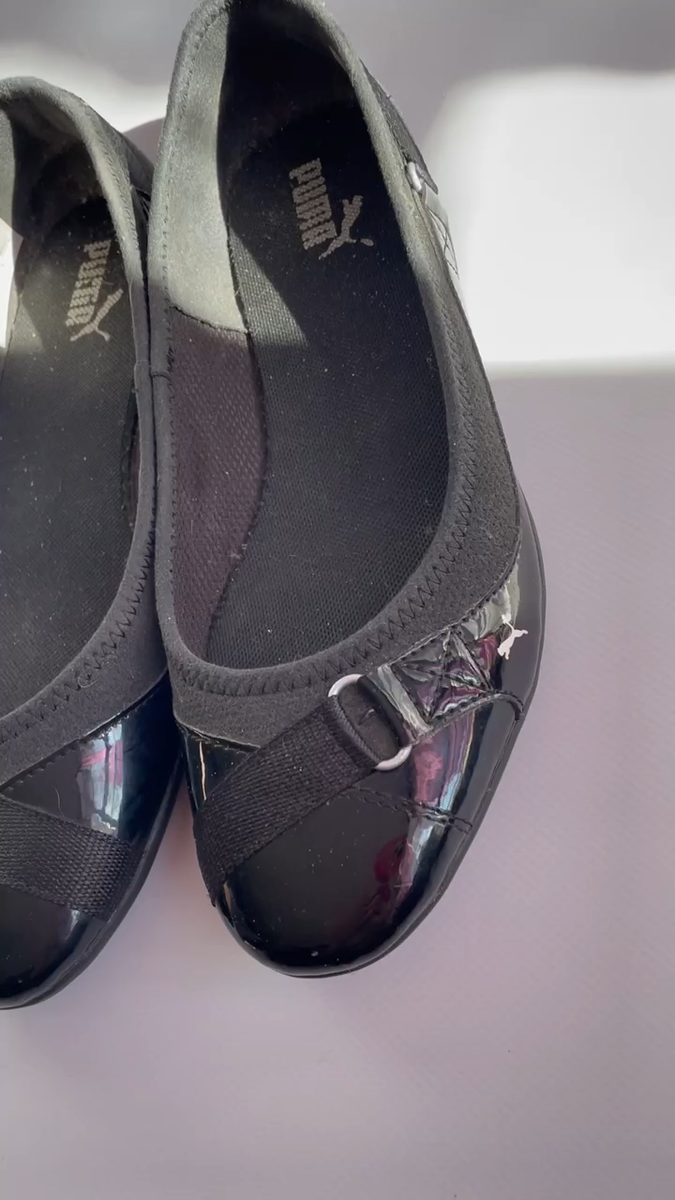 Puma Bixley Glamm Ballet Flats Womens UK 6.5 Black Slip On Puma Bixley Glamm Ballet Flats Womens UK 6.5 Black Slip On
