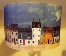 Shaker Street lampshade,lamp shade Vintage Shabby Chic city FREE GIFT