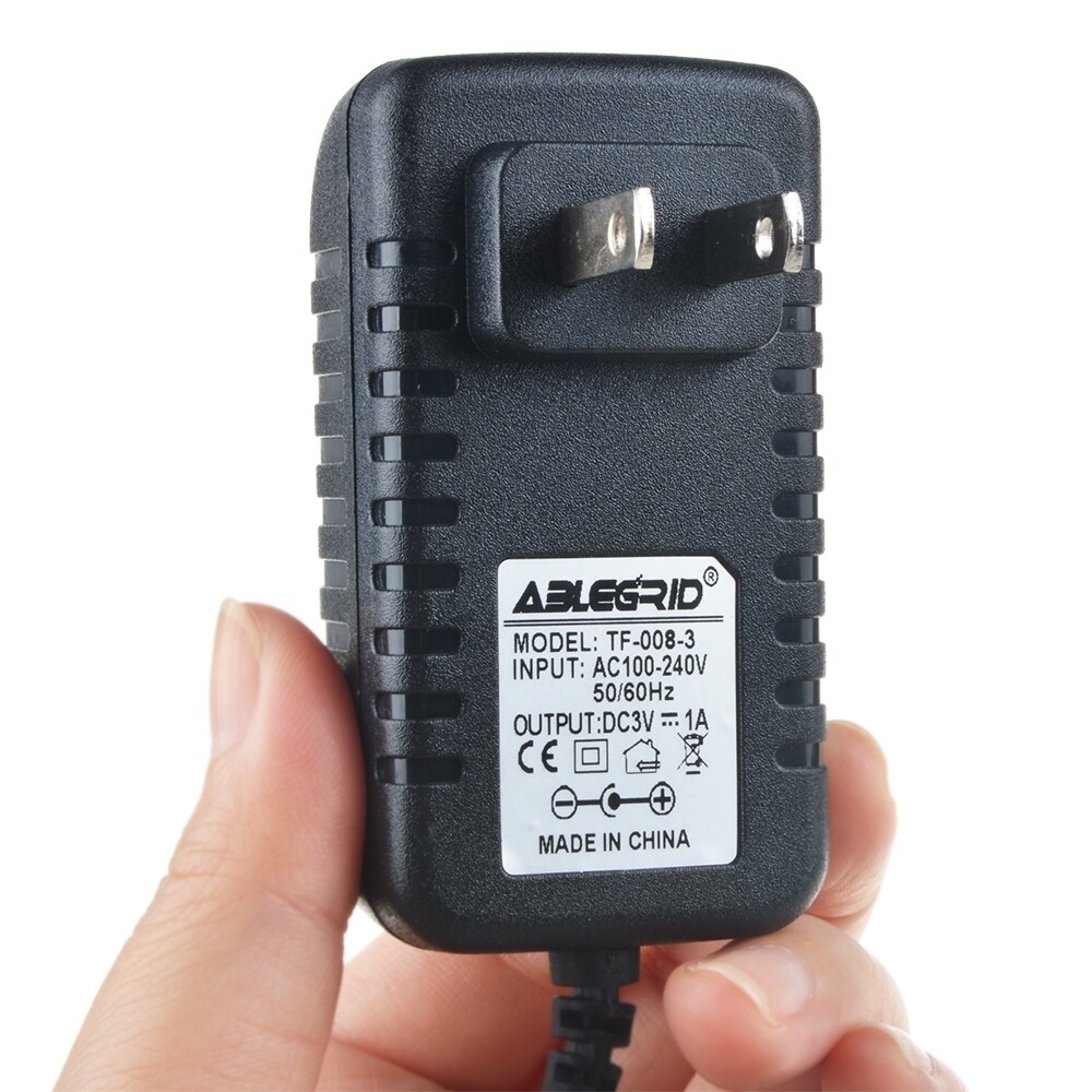3V 1A (1000mA) AC To DC Power Adapter - 5.5mm/2.5mm To 2.1mm Plug Charger Cord For Various Devices