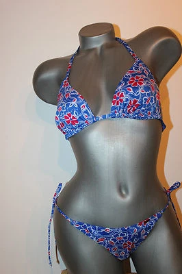 Triumph Bikini bügellos "4 Your Style 14 sd CTO" Gr.75 B blau geblümt 38 Tanga - Bild 1 von 4