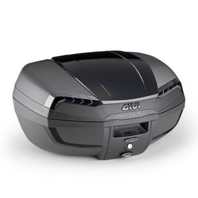 Topcase GIVI E46NB 46L Schwarz Riviera Monolock Platte Universal Motorrad Roller