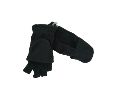 Fleece Black Gloves/ Mittens   Kids  Size 4-7  Unisex New