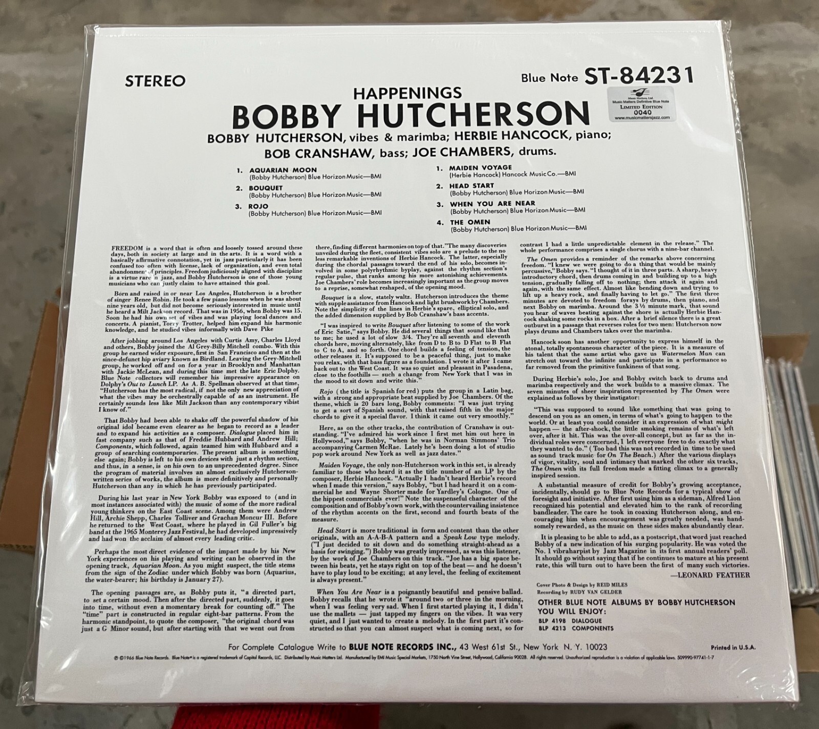 110 Music Matters Blue Note 45rpm 2xLP Reissue Lot Set 40 MMJ Jazz