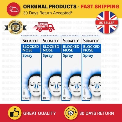 SUDAFED Blocked Nose Spray | Unblocks Nose Fast | Last For 10hrs - New 10ml Pack