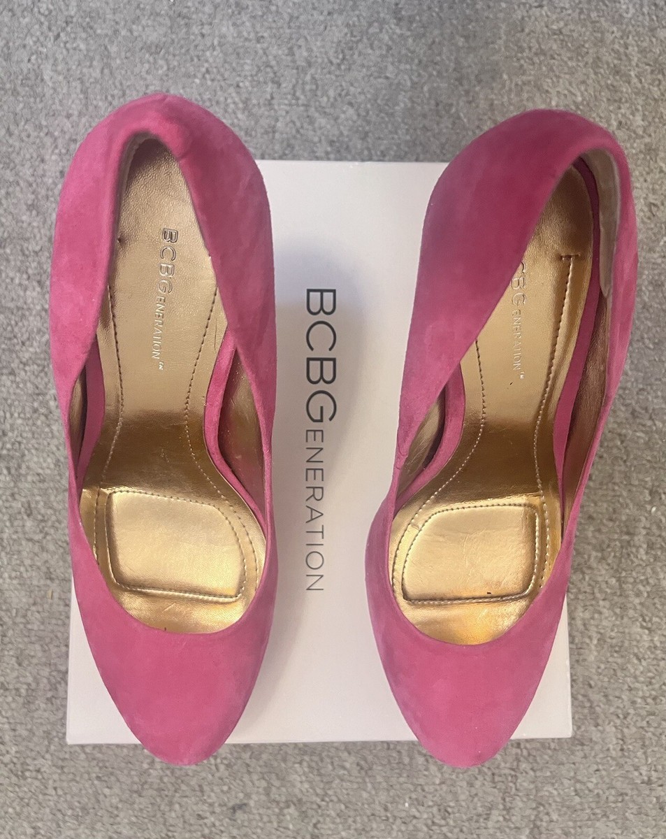 Women’s BCBGeneration Pink (Hot Fuchsia) Suede high heel shoes EU Size 40  UK