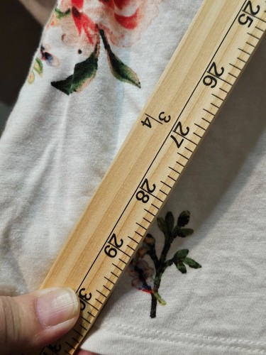 Floral Light sweater 3/4 Sleeve Knit Top Ballet Cottage Core Fairy Garden Sz XL - Picture 6 of 7