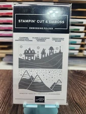 Stampin' UP!  CHARMING LANDSCAPES Embossing folders Trees Snow Mountains