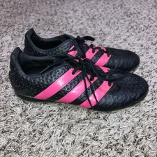 Adidas Ace 16.4 FxG J AF5036 Soccer Cleats Size 4 Black/Shock Pink