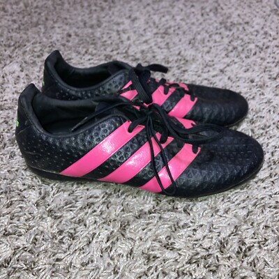 Adidas Ace 16.4 FxG J AF5036 Soccer Cleats Size 4 Black/Shock Pink