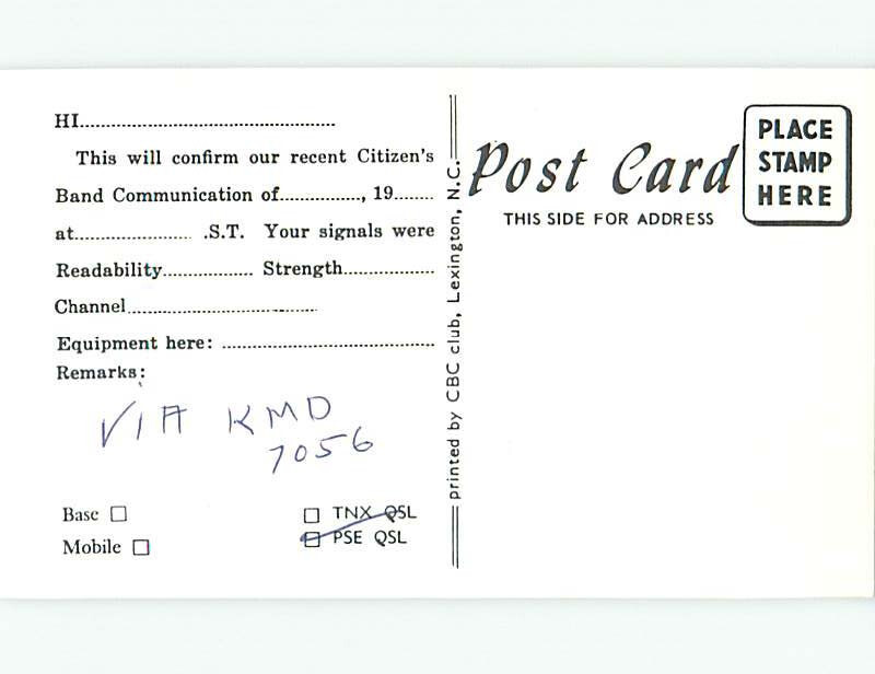 Pre1980 RADIO CARD CB HAM OR QSL Leonardo In Middletown New Jersey