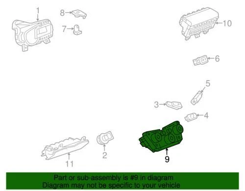 Genuine GM 2012 Chevrolet Sonic Climate Control Panel Temperature Unit 95076687 - Image 2 of 2